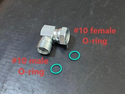 #10 90 Degree Male O-ring to Female O-ring A/C Adapter Replace 2678/35-12678