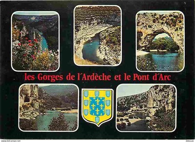07 - Ardèche - Gorges de l'Ardèche - Multivues - Wappen - Neue Karte - CPM - V
