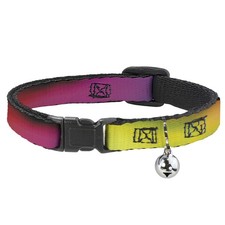 Cat Collar Breakaway with Bell BD Psychedelic NARROW Fits 8.5-12"
