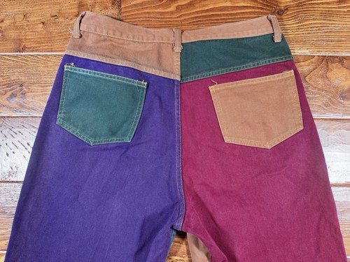 Vtg 90s 2gether 2 Strong Color Block Jeans 31x27 Morehouse Freaknik Malcom X - Picture 11 of 11