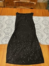 Windsor Body on Mini Dress Sleeveless Open Back Black Size Large