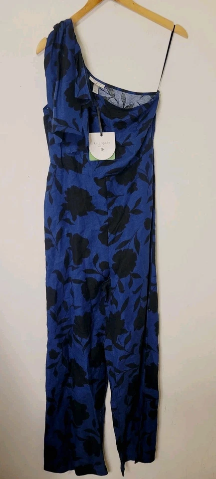 Kate Spade Target Women's Linen Blend One-Shoulder Jumpsuit Size 4 NWT - Image 3 of 4