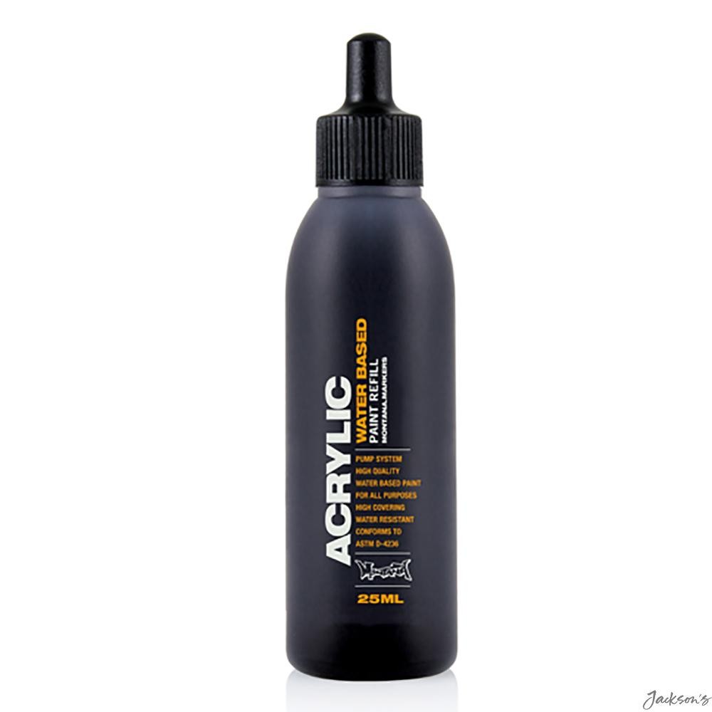 Montana Acrylic Marker Refill Water Based Paint 25ml Shock Black For Markers