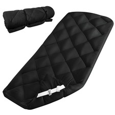 Cot Mattress Pad Quilted Camping Sleep Topper 30x75" Black, 2" Thick