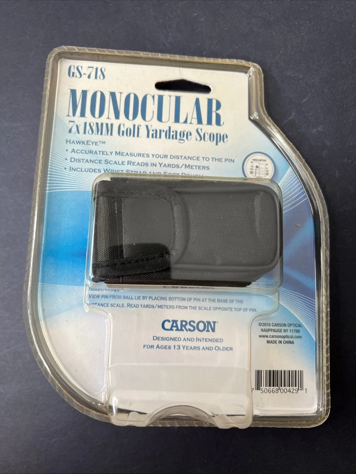 Carson HAWKEYE 7x18mm Golf Yardage Scope Pocket Monocular Case GS-718 (B) - Image 4 of 4