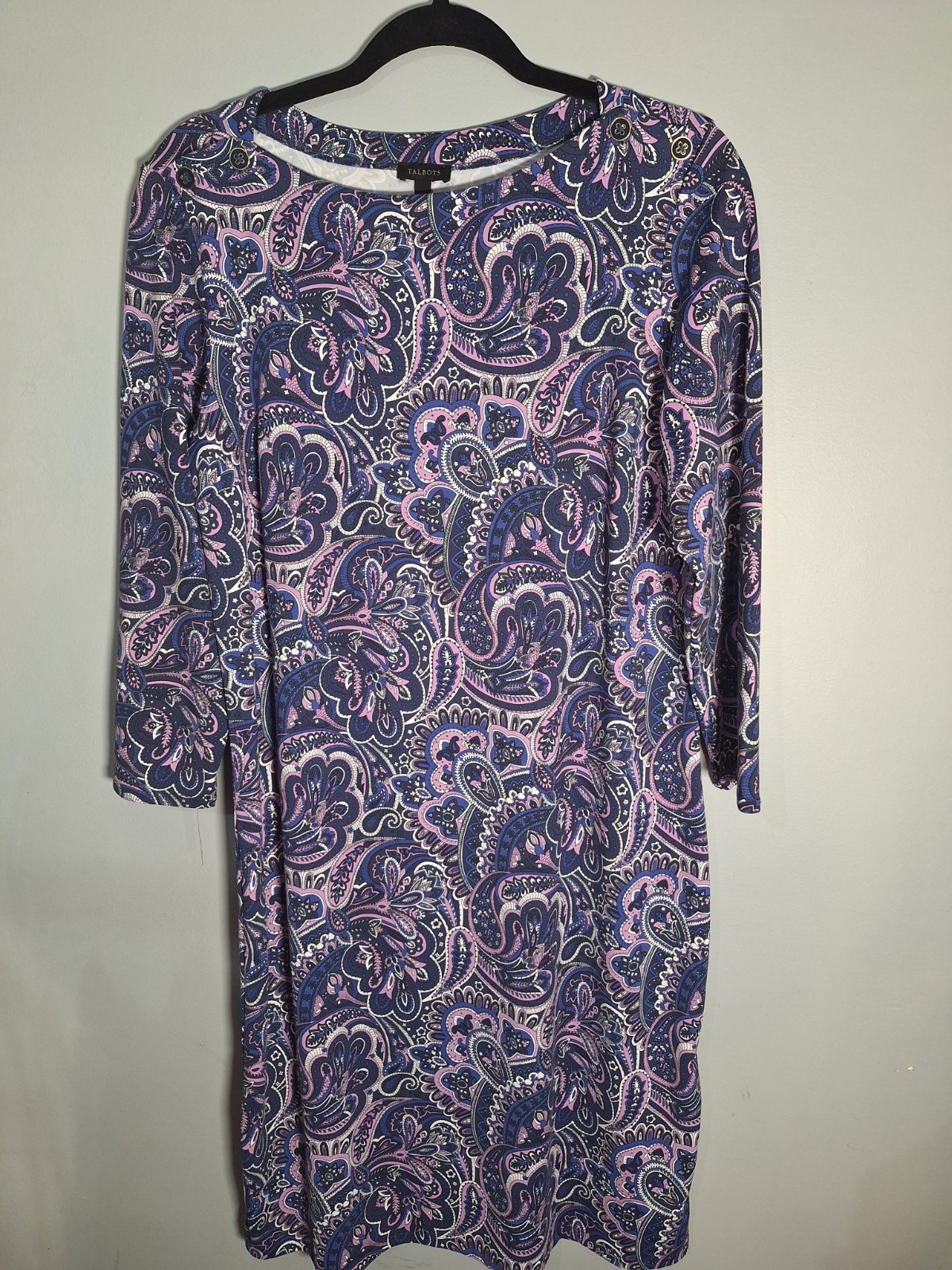 Talbots Performance Nylon Boat Neck Shift Dress W… - image 2