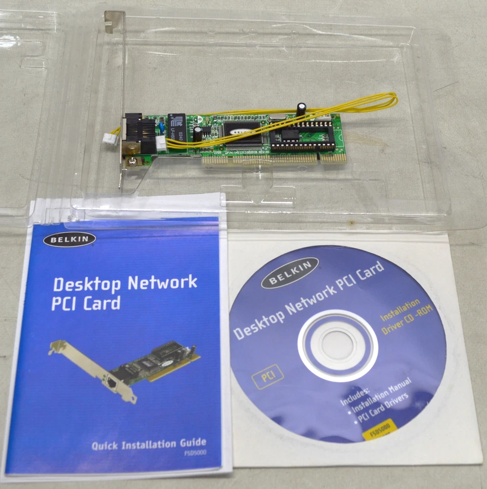 Belkin Desktop Network PCI Card 32 Bit 10/100BT Ethernet *New Unused* - Image 2 of 4