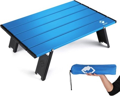 VILLEY Ultralight Folding Beach Table Aluminum Portable w/ Carry Bag