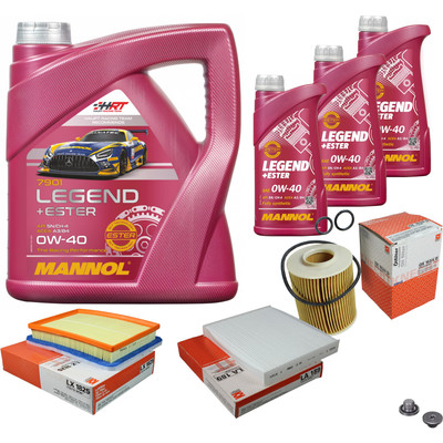 MAHLE Inspektionspaket 7 L MANNOL Legend+Ester 0W-40 für Opel Meriva