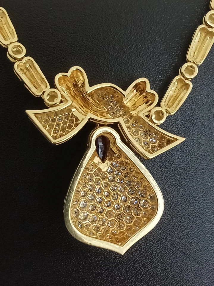 18Kt Yellow Gold Diamond Necklace - Image 3 of 4