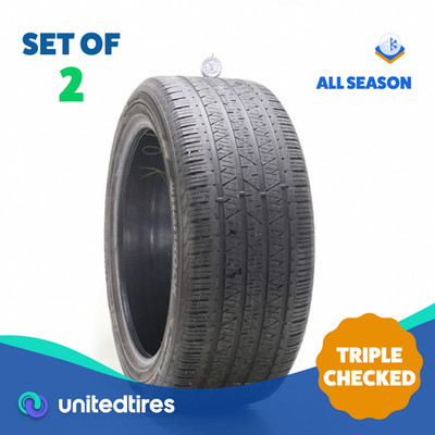 Set of (2) Used 285/45R21 Hankook Dynapro HP2 Plus AO 113H - 5/32