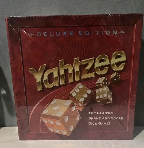 Vtg 1997 Milton Bradley Yahtzee Deluxe Edition Factory Sealed Gold Board Game