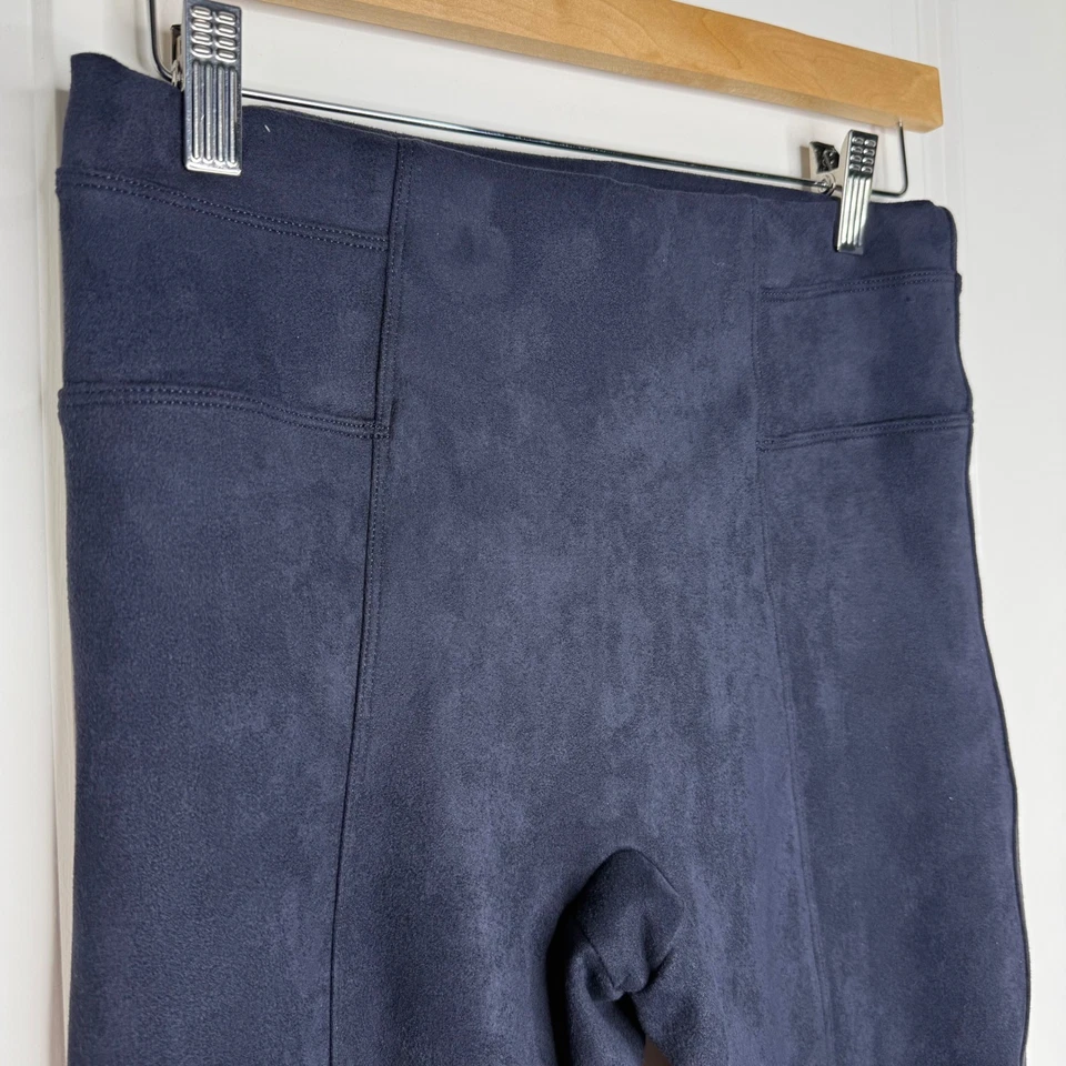 Spanx Imitación Gamuza Leggings Pantalones Mujer M M Pequeño Azul Cintura Alta Bolsillo Foto 2 de 4