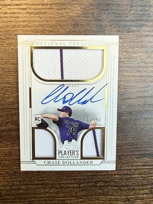 2025 Panini National Treasures - Player's Collection Chase Dollander AU MEM /49