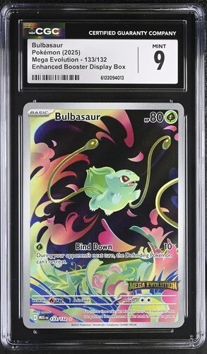 Bulbasaur *CGC 9* Illustration Rare *Mega Evolution Stamp* #133 * Pokemon