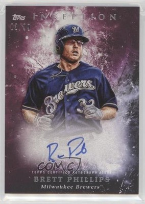 2018 Inception Rookie and Emerging Stars Magenta 3/99 Brett Phillips Auto 3wu