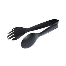 Salatzange Spaghettizange Edelstahl Nudelzange Küchenzange Schwarz 20cm Matt