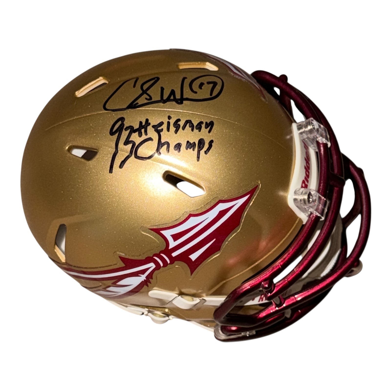 Charlie Ward Autographed Signed Florida State FSU Seminoles Mini Helmet w/ "93 Heisman" 