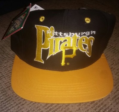 帽子 Vintage 90s Pittsburgh Pirates CAP NWT Vintage Pittsburgh Pirates Snapback Hat 90s Plain Logo