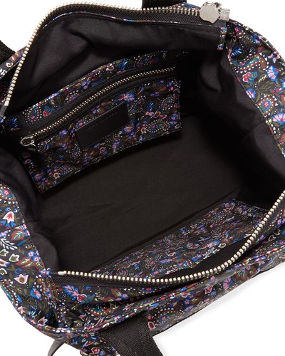 Marc Jacobs Garden Paisley bedruckte Biker Windel Babytasche lila/silber neu mit Etikett zuletzt - Bild 3 von 12