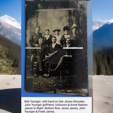 Jesse James, Frank James, Cole Younger & Bob Younger Tintype Real Big Gang Photo