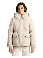 Woolrich Donna Giubbotto Parka Crema Taglia S-M