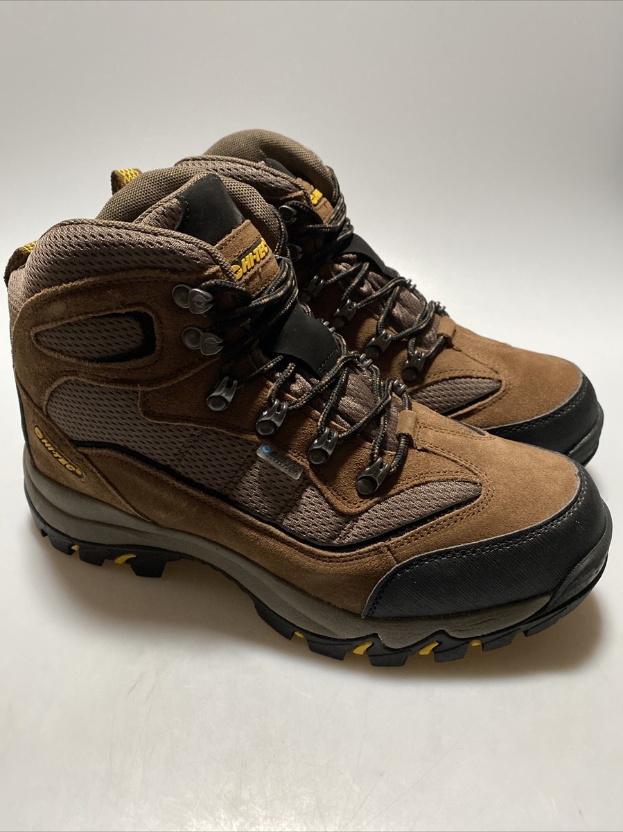 HI-TEC Men's Skamania Mid Waterproof Hiking Boots 9 Brown Gold