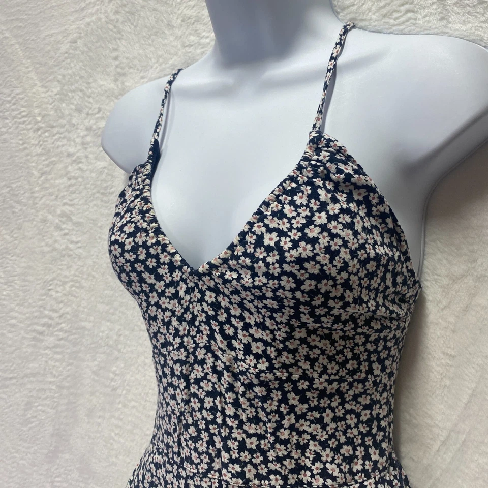 Mono para mujer Abercrombie & Fitch XS multicolor floral sin mangas Foto 3 de 4