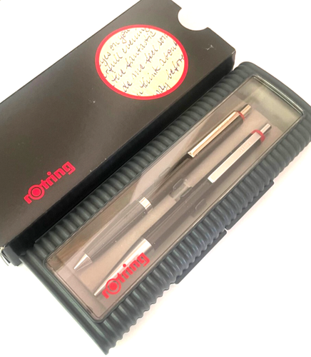 VINTAGE ROTRING 2 BALLPOINT PENS , WITH AUTHENTIC BOX , MADE IN GERMANY - Picture 10 of 11