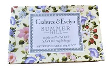 Crabtree Evelyn SUMMER HILL Triple-Milled Soap Bar 7 oz in Floral Box