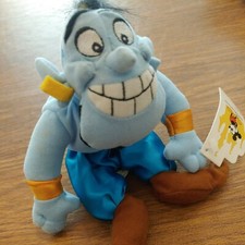 Vintage Disney World Aladdin Genie Plush Bean Bag tooth stain 