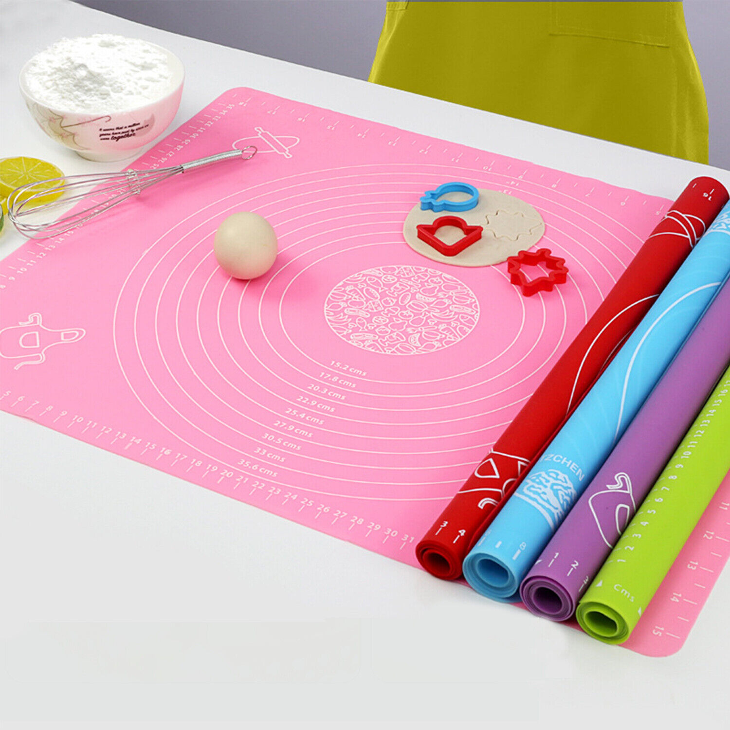 UK Large Silicone Dough Mat 100%Non-Stick Pastry Rolling Fondant Dough  Cookie