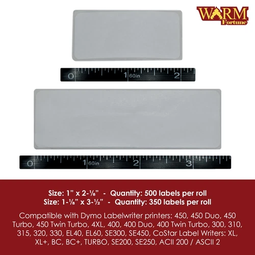 DYMO 30252 Direct Thermal Multipurpose Labels, 1-⅛”x3-½, 350pcs/roll - Picture 8 of 8