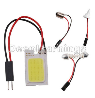 2X T10 36 COB LED 12V Super White Dome Map Light Bulbs Car Interior Panel Lamp