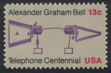 Scott 1683- Telephone Centennial, Alexander G. Bell- 13c MNH 1976- unused mint