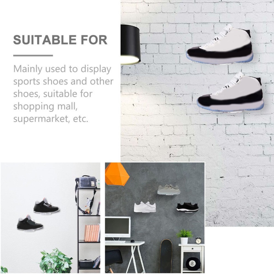 Floating Shoe Display Stand Suspended Rack Suspending Shoes Wall