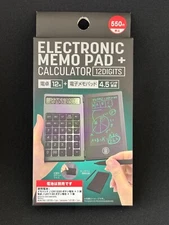 Daiso Calculator & Digital Memo Pad with Battery from Japan | Free shipping