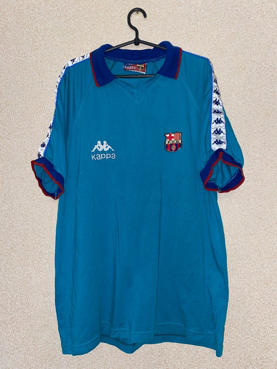 Kappa FC Barcelona サッカーシャツ ユニフォーム l Vintage Rare F.C Barcelona Kappa Jersey Size L | eBay