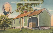 Vintage Postcard Birth place of Daniel Webster, Franklin, New Hampshire