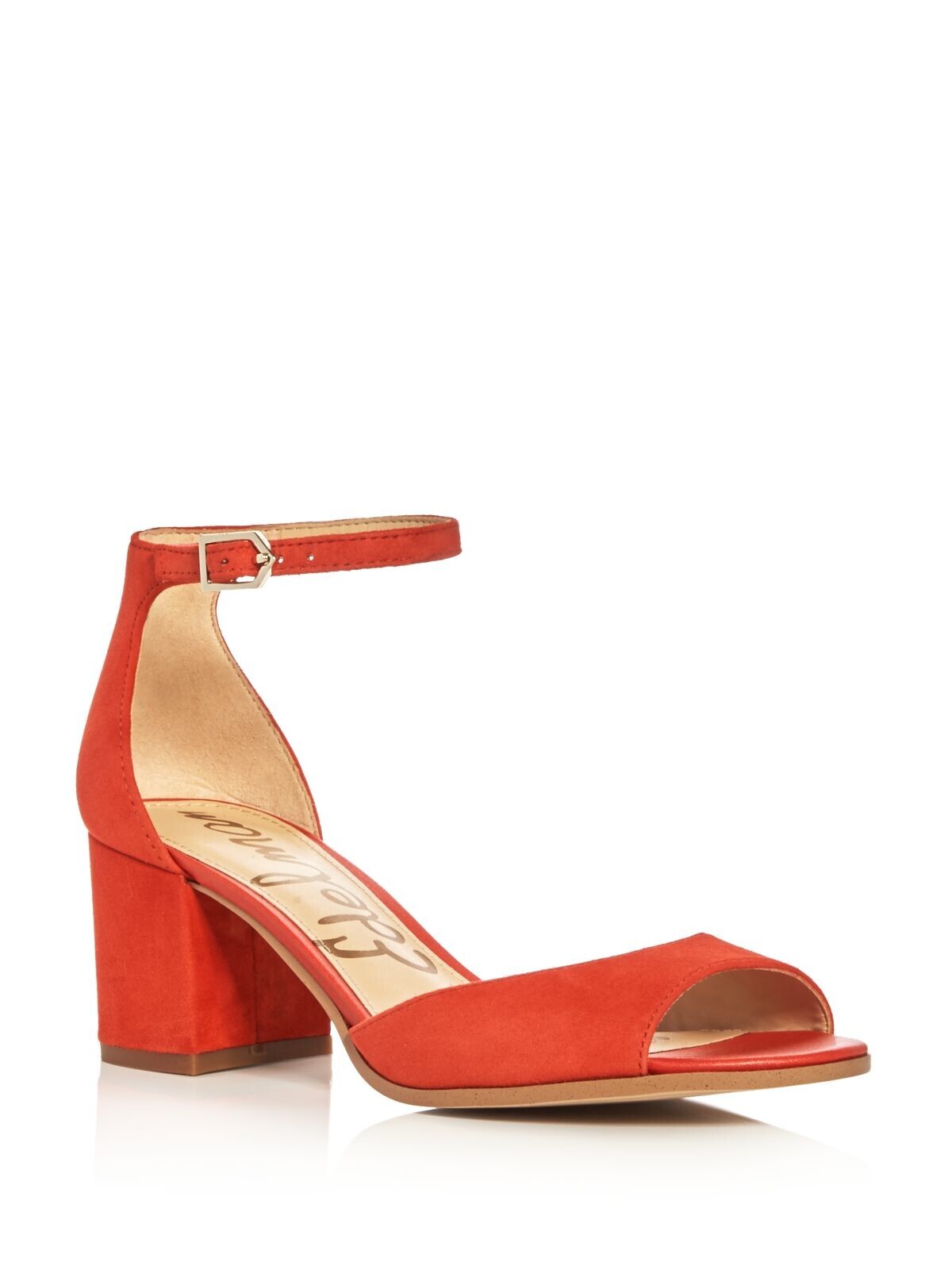 SAM EDELMAN Womens Blood Orange Susie Almond Toe Leather Sandals 6.5 M  727684381156 | eBay