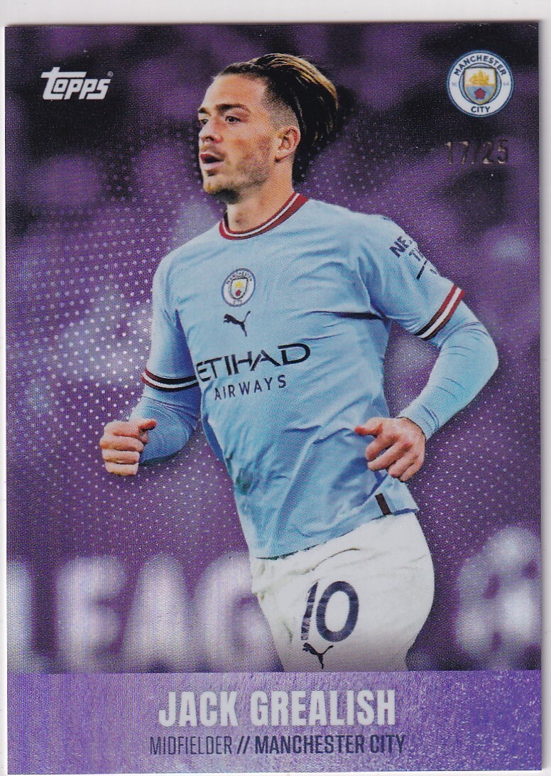 Topps Manchester City Team Set 2022-2023 Jack Grealish Purple