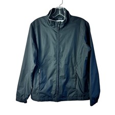 Pebble Beach Wm's Golf Performance Windbreaker Jacket Water Resistant Black Sz M