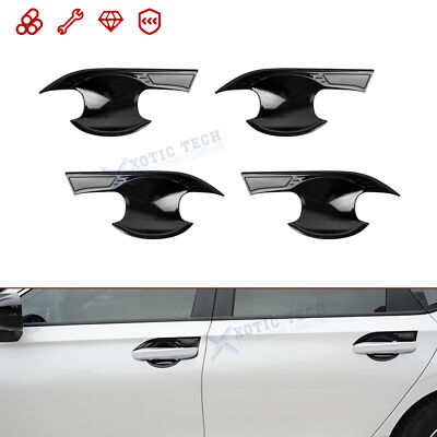 Set Gloss Black Door Handle Bowl Panel Cover Trim For Honda Civic 2022+ Accord