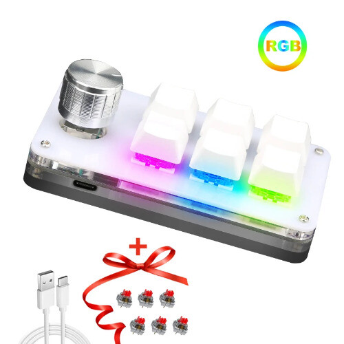 Mechanical Hotswap Macropad Custom Keyboard USB Bluetooth RGB Gaming - 第 17/32 張圖片