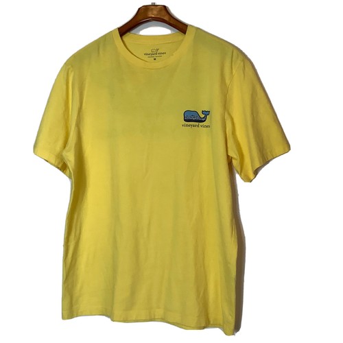 Vineyard Vines Camicia Uomo Giallo Oceano Grafica Balena Anteriore e Posteriore Media - Foto 4 di 10
