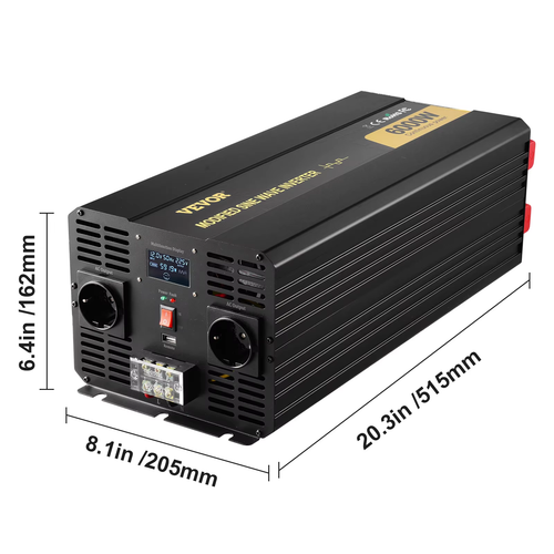 VEVOR Convertitore Di Potenza, 6000 W Convertitore a Onda Sinusoidale Modificata