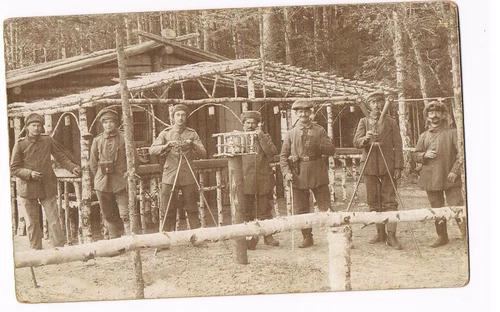 Germany Old RPPC Postcard Military Soldiers WW1 Feldpost 1916