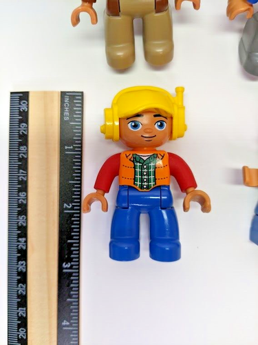 Lego Duplo Lot of 6 Different Figurines Pilot Construction Worker Eskimo Figure - Picture 2 of 8