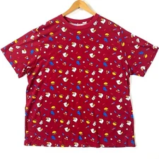 NEW Independence Day T-Shirt July 4th Fireworks Mens 2XL Short Sleeve Red Picnic