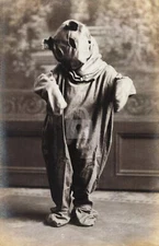 Child In Bear Costume RPPC c1910 RPPC Photo Postcard COPY
